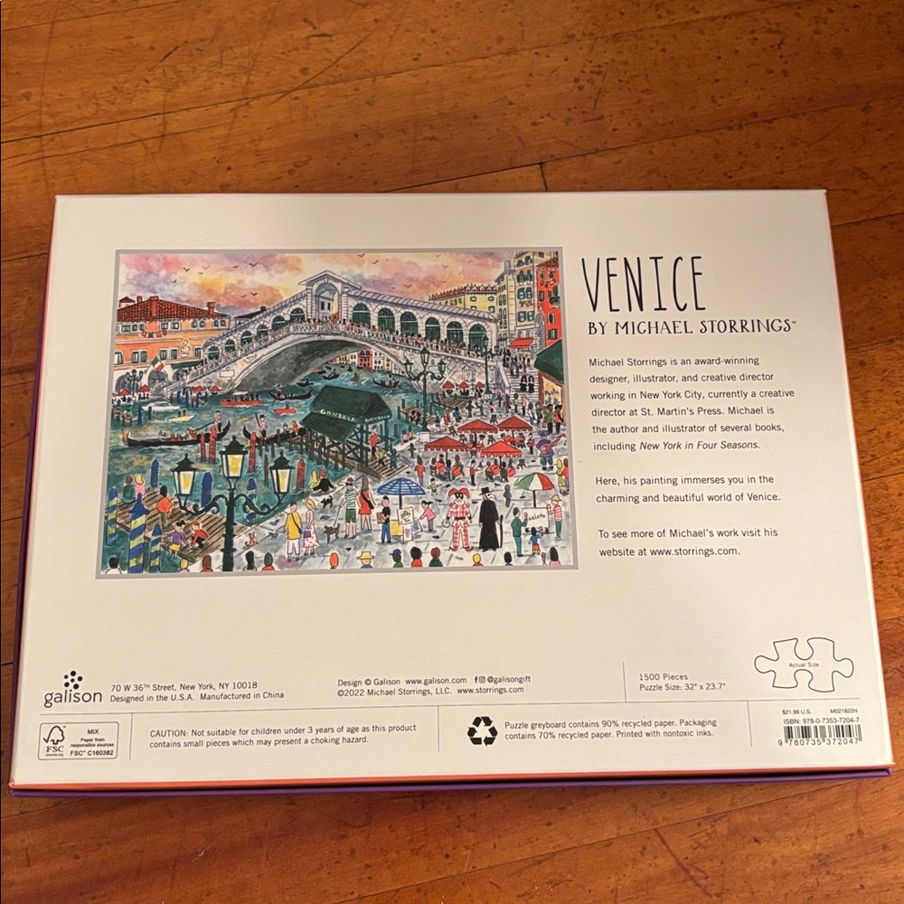 Galison Venice 1500-Piece Puzzle - Picture 3 of 4